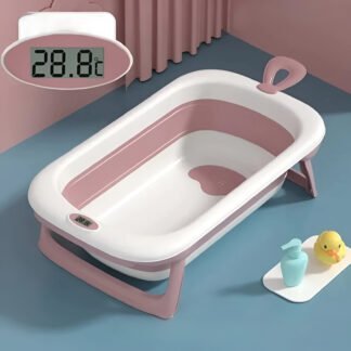 Tina Bañera para Bebés Plegable con Termómetro