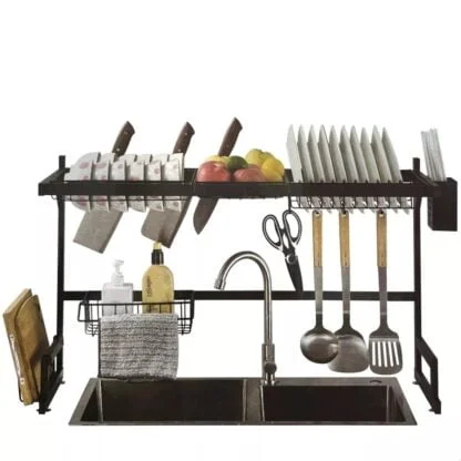 Kit Escurridor Multifuncional de 85cm +Set de Cuchillos 6 Pz