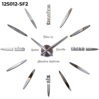 Reloj Decorativo Moderno con Frase Inspiradora en Español
