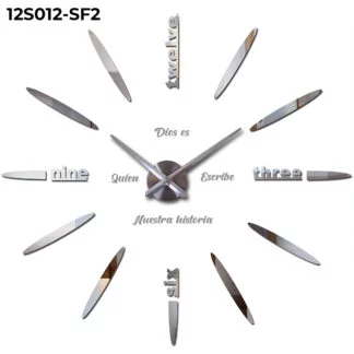 Reloj Decorativo Moderno con Frase Inspiradora en Español