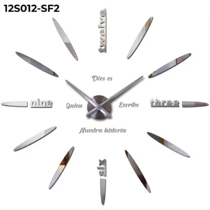 Reloj Decorativo Moderno con Frase Inspiradora en Español