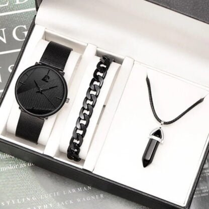 Kit Reloj de Cuarzo+Pulsera+Collar