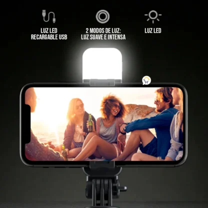 Tripode + Selfie Con Luz Led - Imagen 5