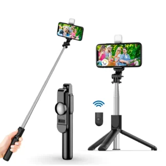 Tripode + Selfie Con Luz Led