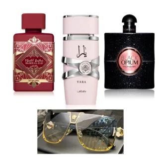 Combo de Sublime Yara Black Opium + Gafas de Sol Versace