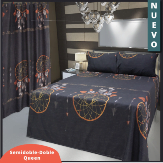Kit Juego de sabanas Doble + Cortinas