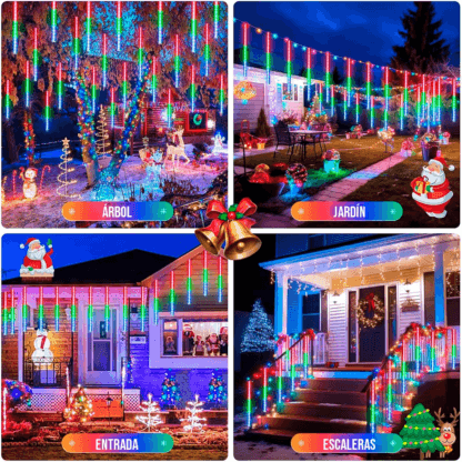 Luces Led Meteoro Solares Navidad 3 Mts - Imagen 6