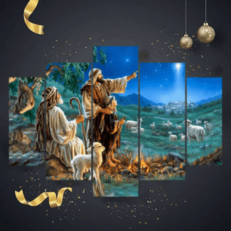 Cuadro de Navidad 2024 48 5 Piezas