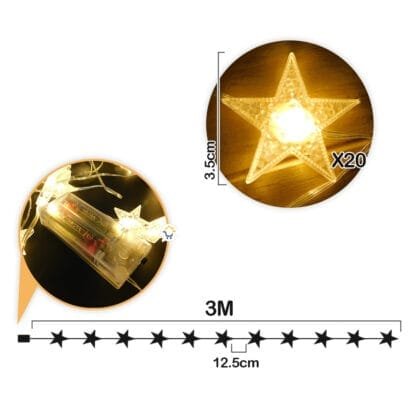 Luz Extensión Estrellas Micro Led 3 mts - Imagen 9