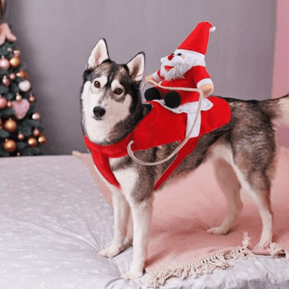 Traje de Navidad con Muñeco para Mascotas Talla S