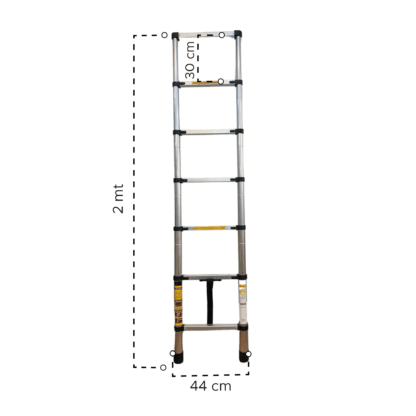 Escalera Telescópica Extensible 6 Pasos - Imagen 6