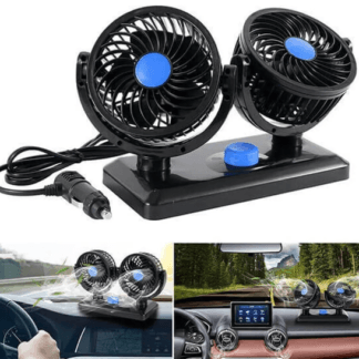 Ventilador Carro Dual 12 V Giro 360º
