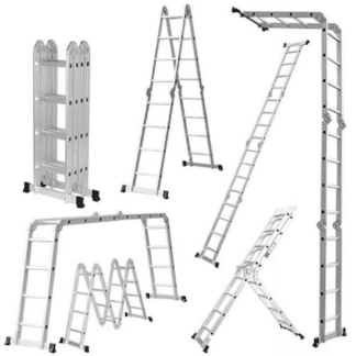 Escalera Plegable 12 Pasos Aluminio